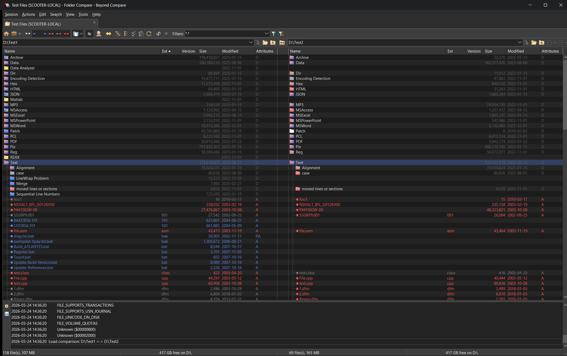 Folder Compare - Dark Theme