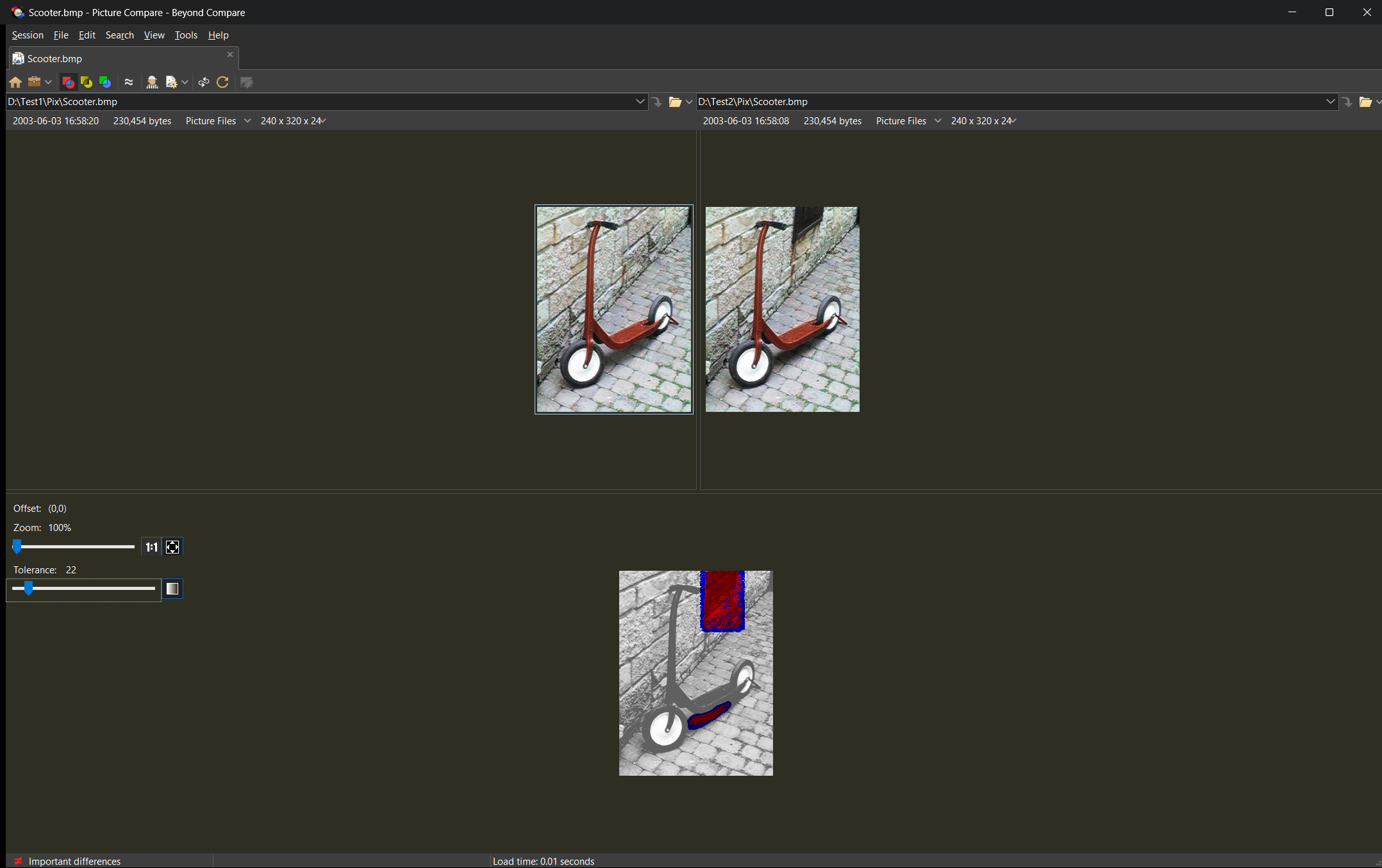 Picture Compare - Dark Theme