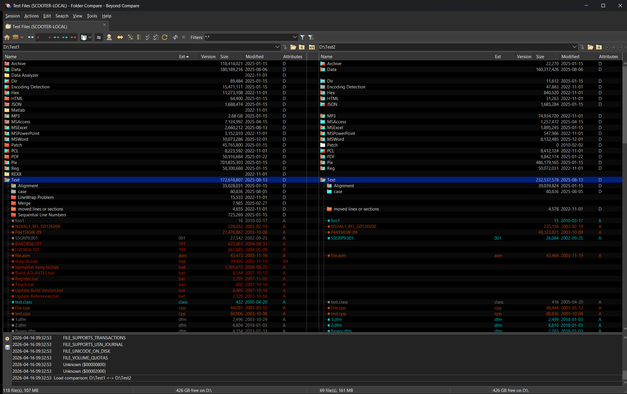 Folder Compare - Dark Theme