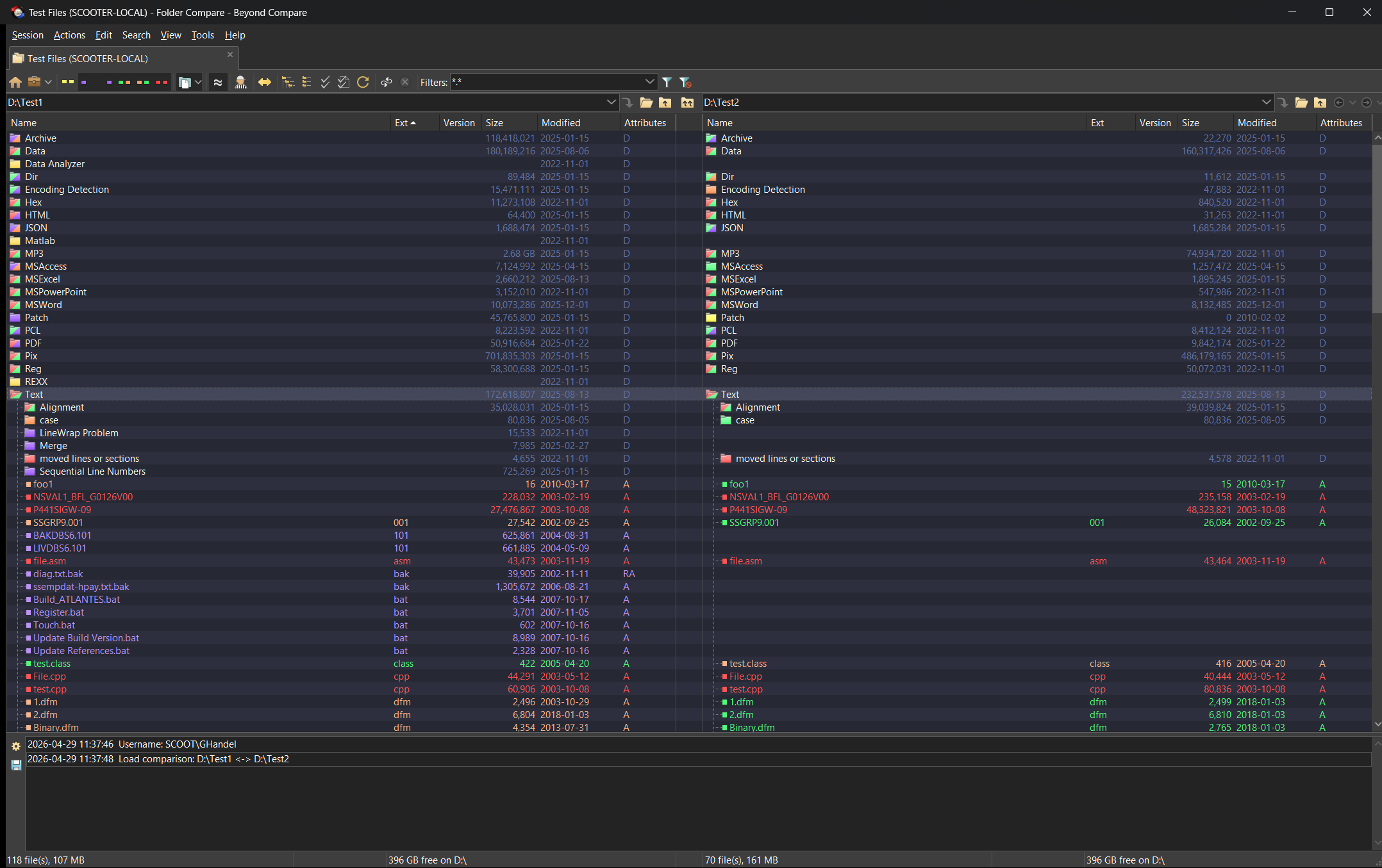 Folder Compare - Dark Theme