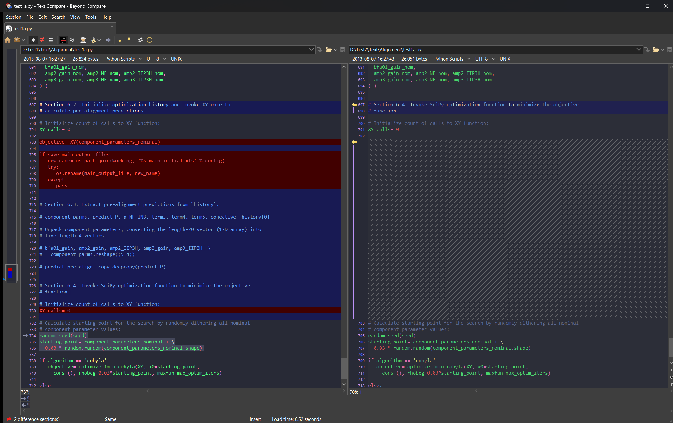 Text Compare - Dark Theme