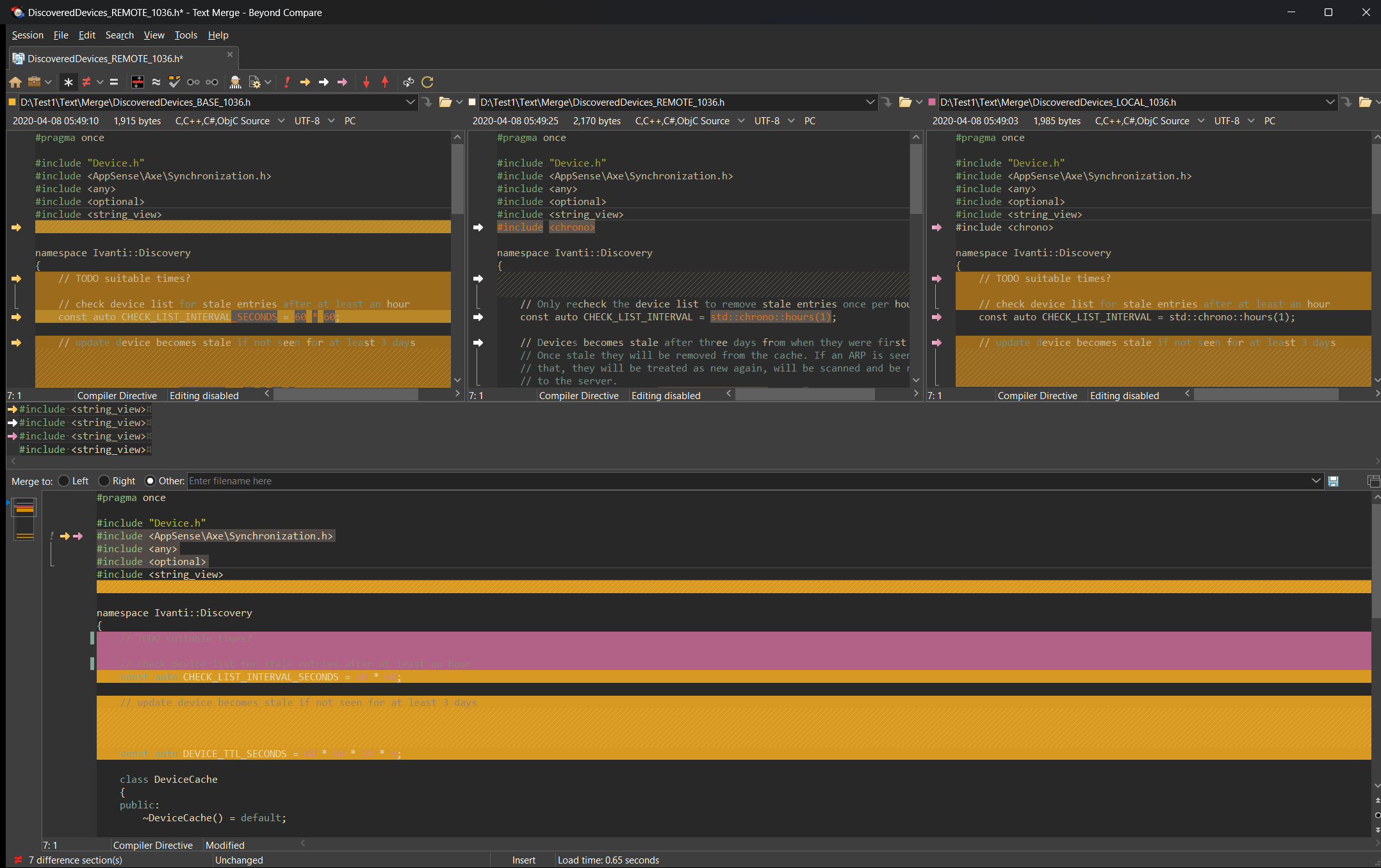 Text Merge - Dark Theme
