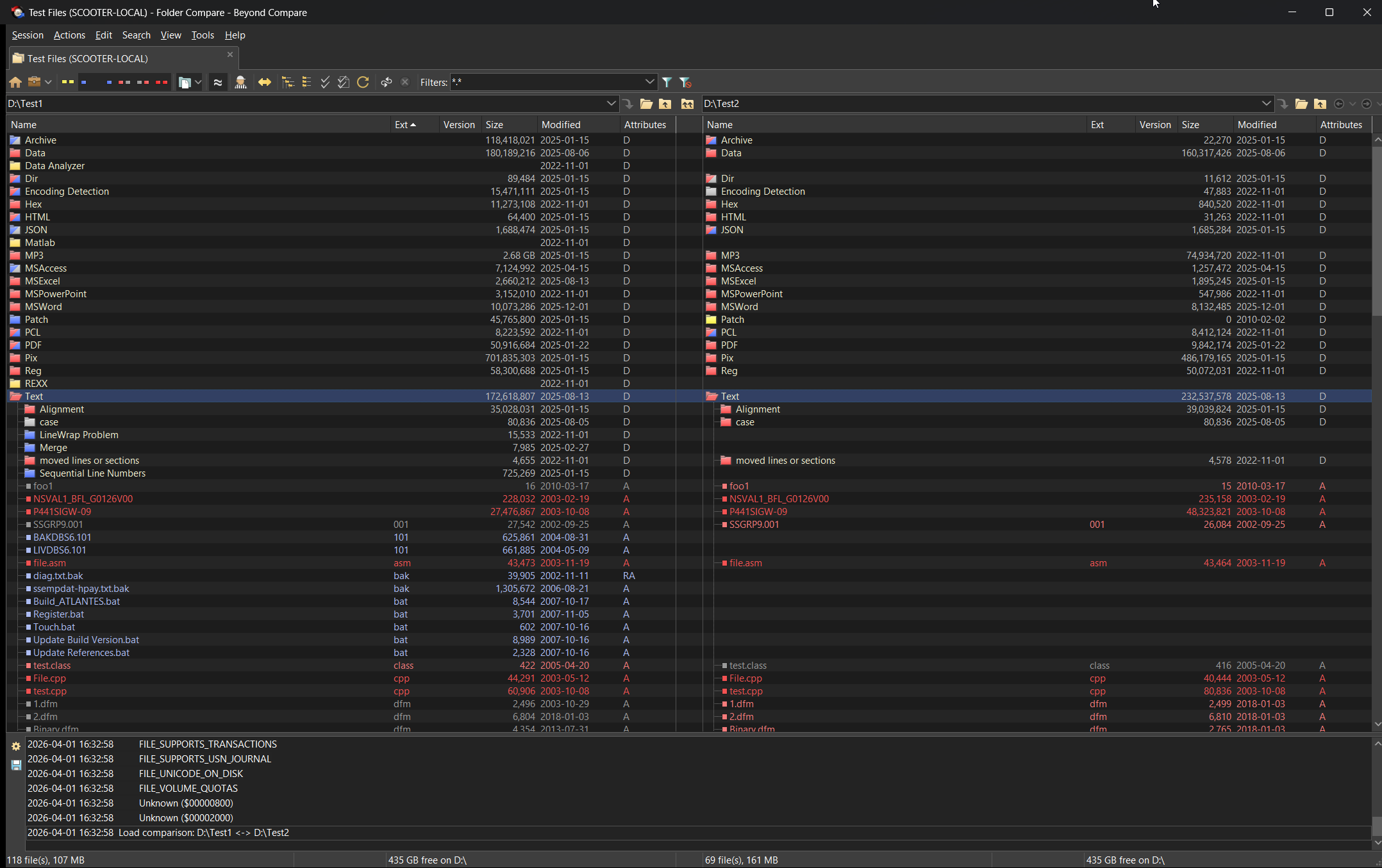 Folder Compare - Dark Theme