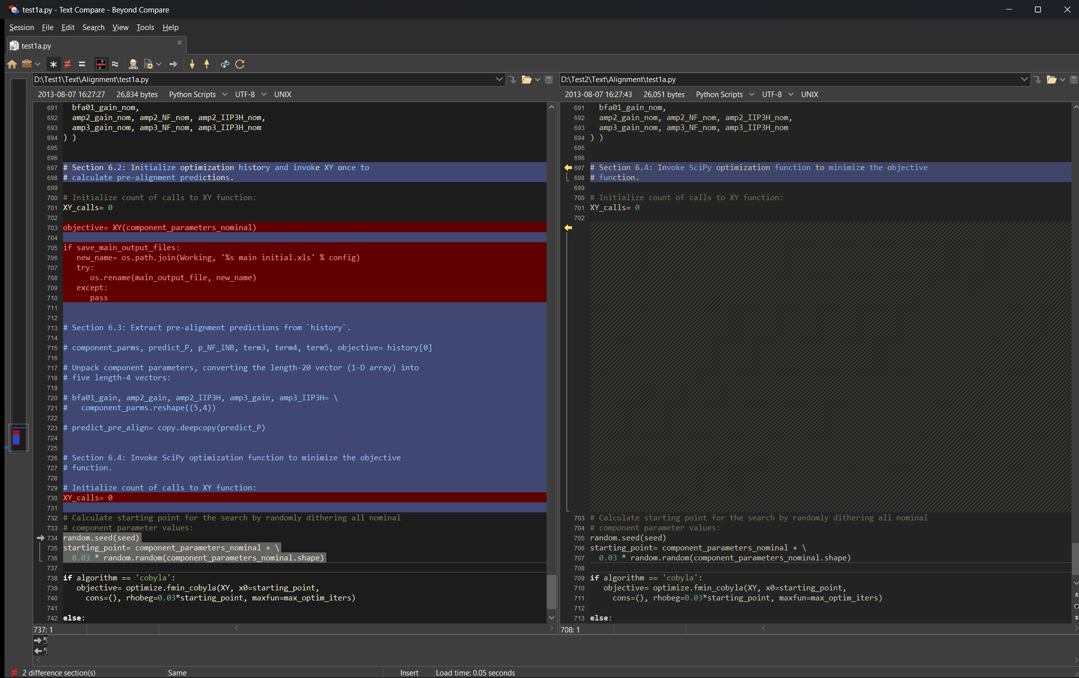 Text Compare - Dark Theme