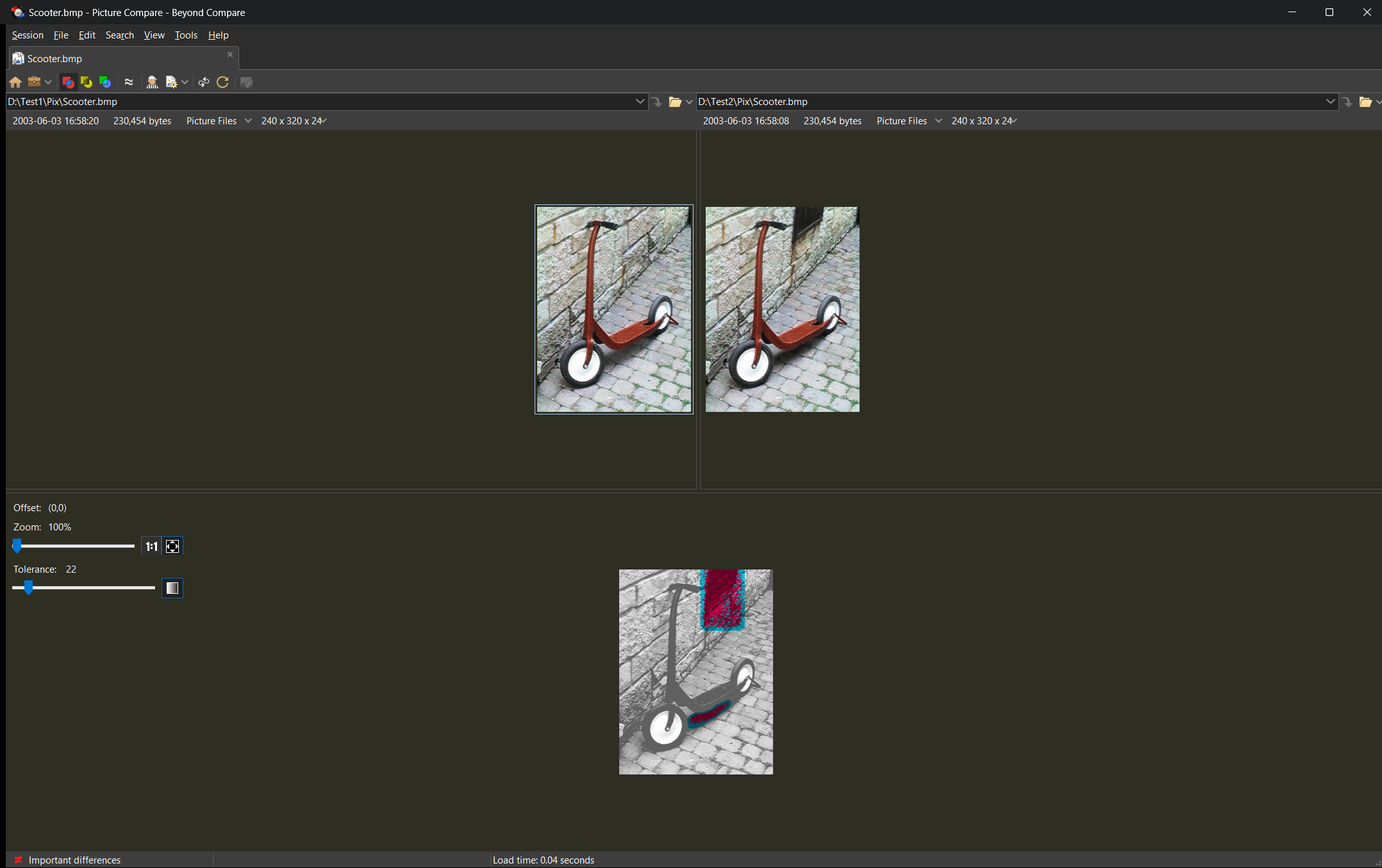 Picture Compare - Dark Theme