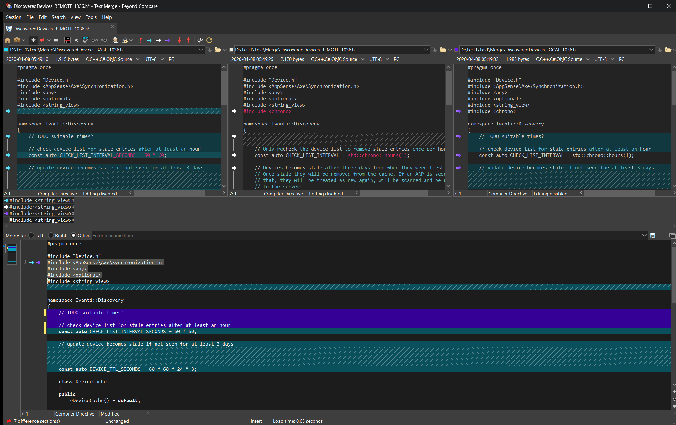 Text Merge - Dark Theme