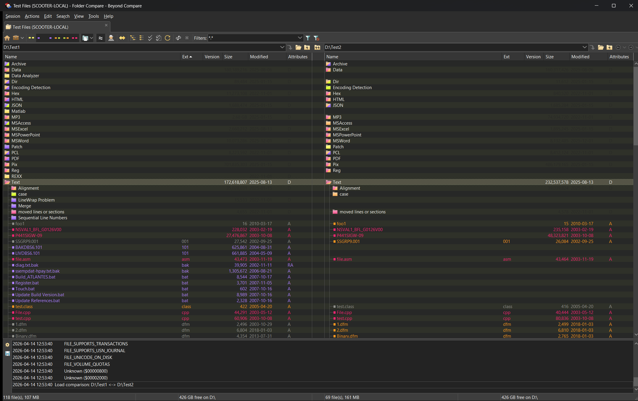 Folder Compare - Dark Theme
