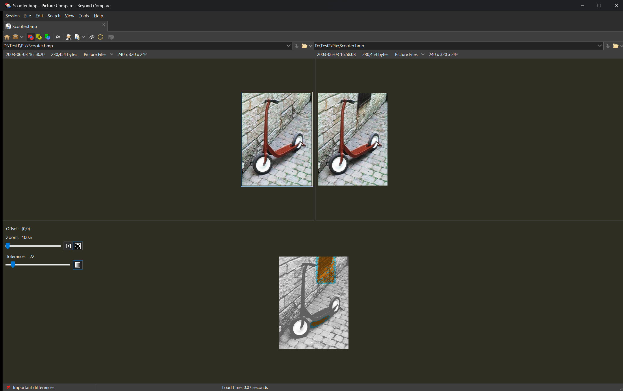 Picture Compare - Dark Theme