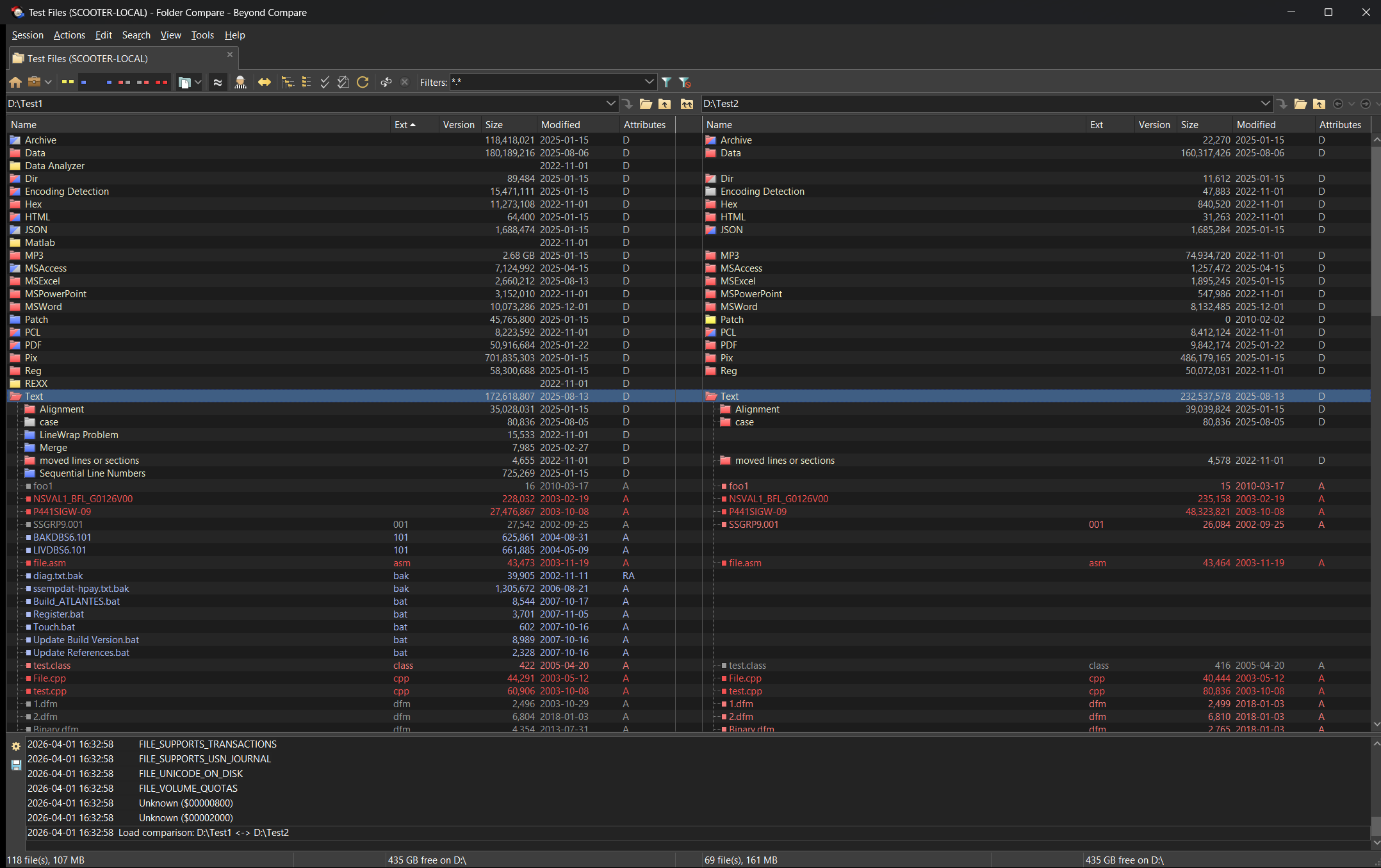 Folder Compare - Dark Theme