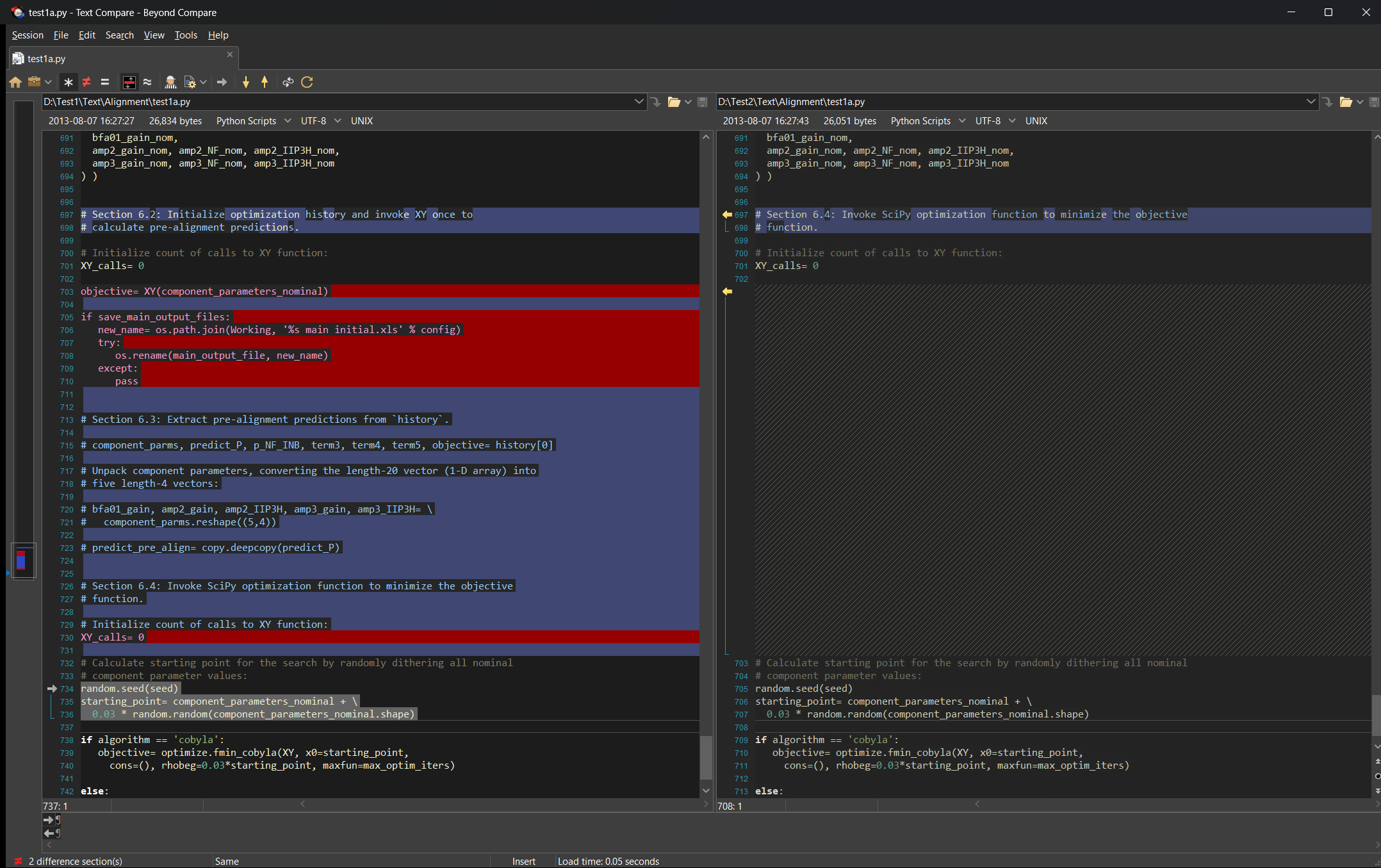 Text Compare - Dark Theme
