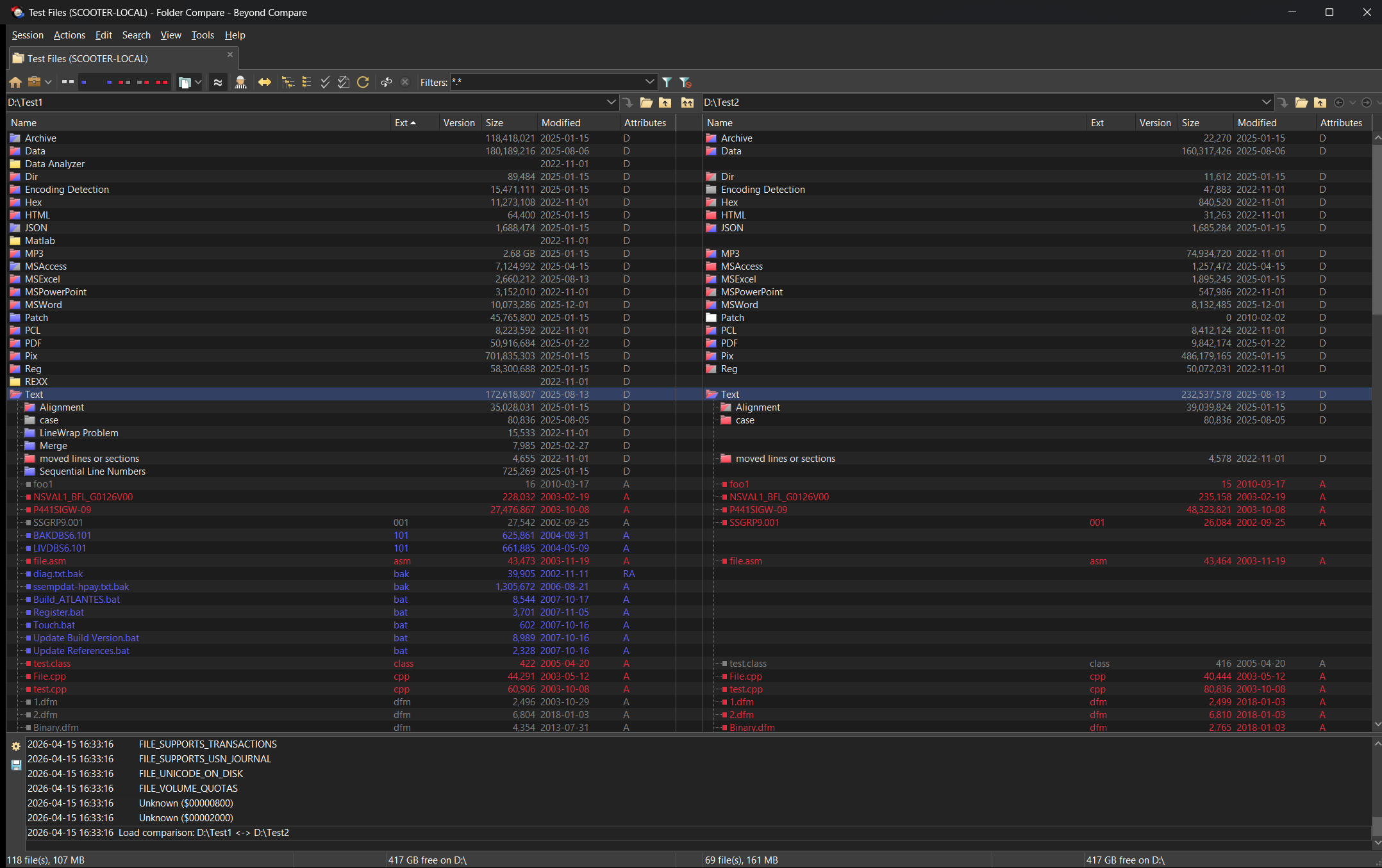 Folder Compare - Dark Theme