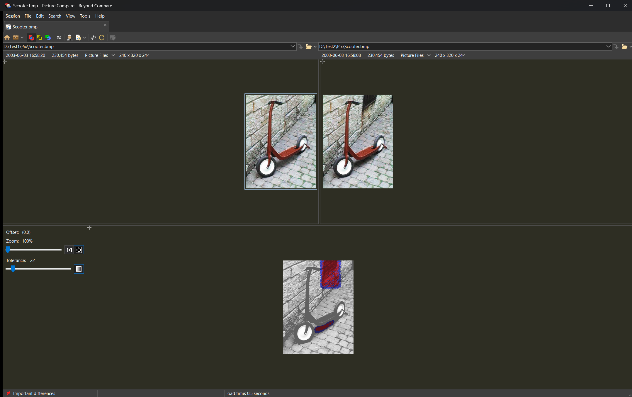 Picture Compare - Dark Theme