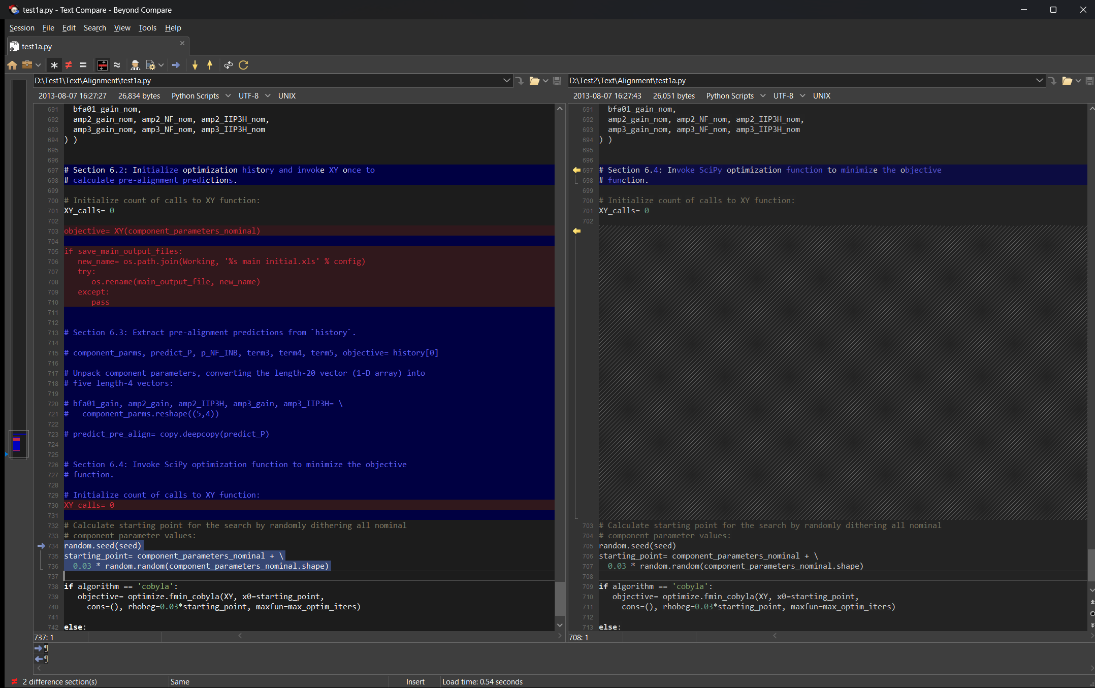 Text Compare - Dark Theme