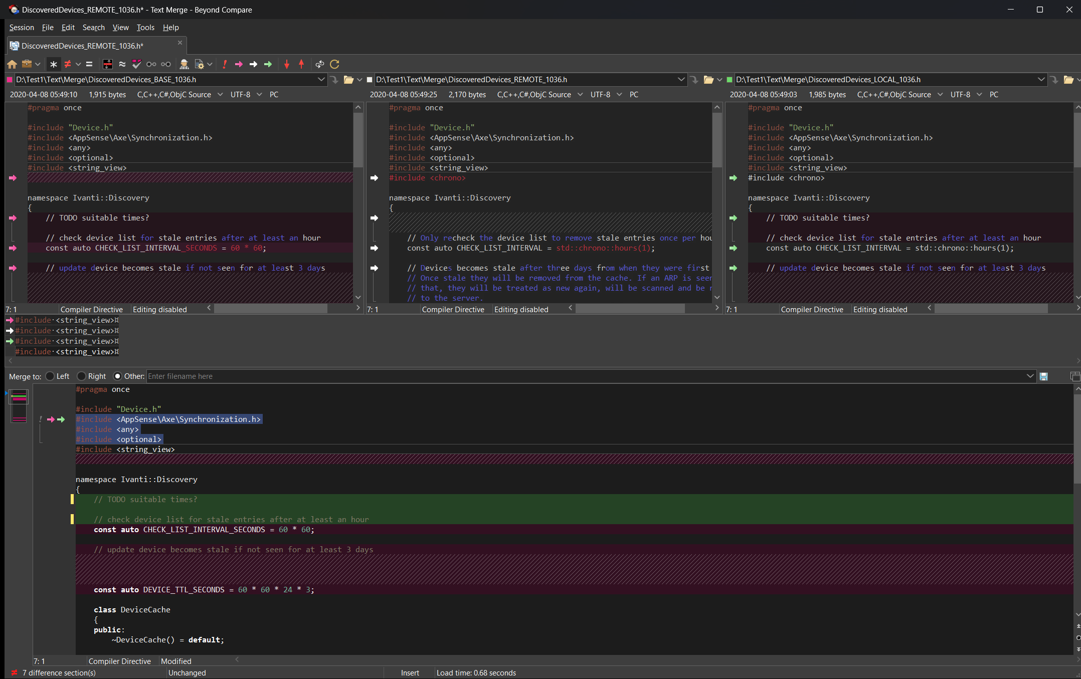 Text Merge - Dark Theme